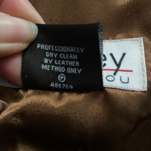 BRADLEY BAYOU brown leather coat shiny crocodile embossed Y2K Glam vintage sz L - Picture 14 of 14